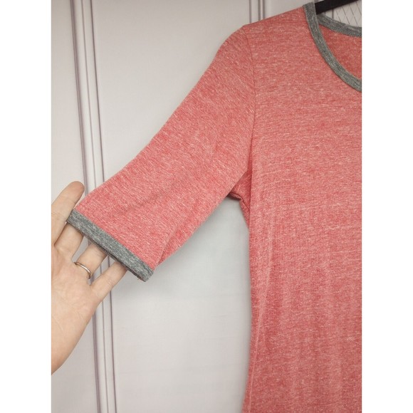 NWT LuLaRoe Dress Women's SZ XS Casual Stretch Sheath Julia Style Pink Gray Trim - Picture 7 of 16